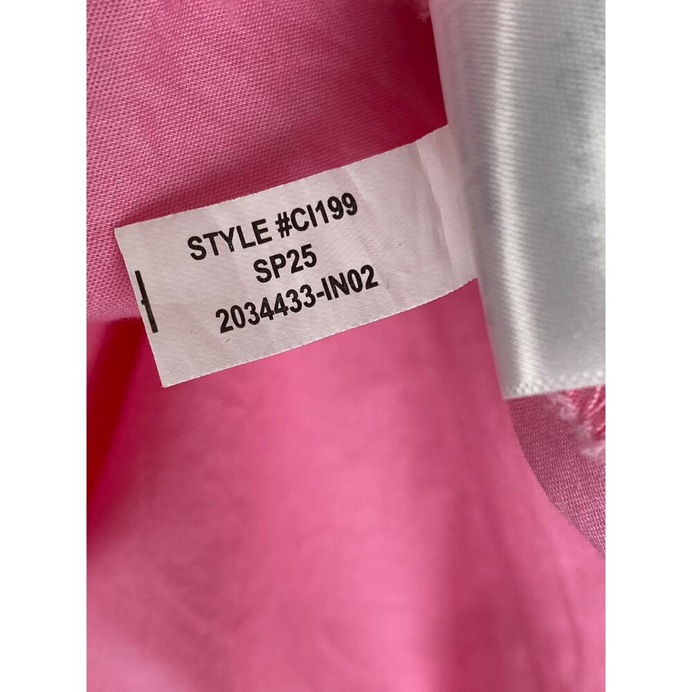 J.Crew Factory Pink Cotton Midi Dress Sleeveless Smocked Waist 6 - Picture 11 of 13